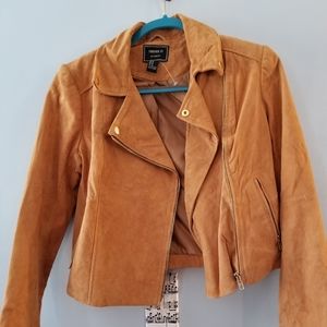 Suede Bomber Jacket - M - Forever 21